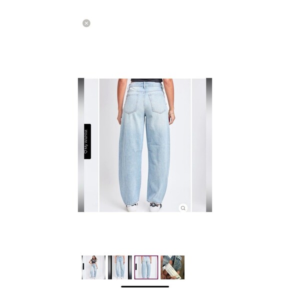 Ymi Womens Barrel Fit Jeans 00/23 Light Tint Boho South Western Coastal Cowgirl - Picture 2 of 13
